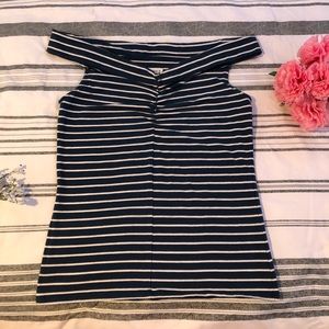 Aeropostale blue striped v-neck tank top